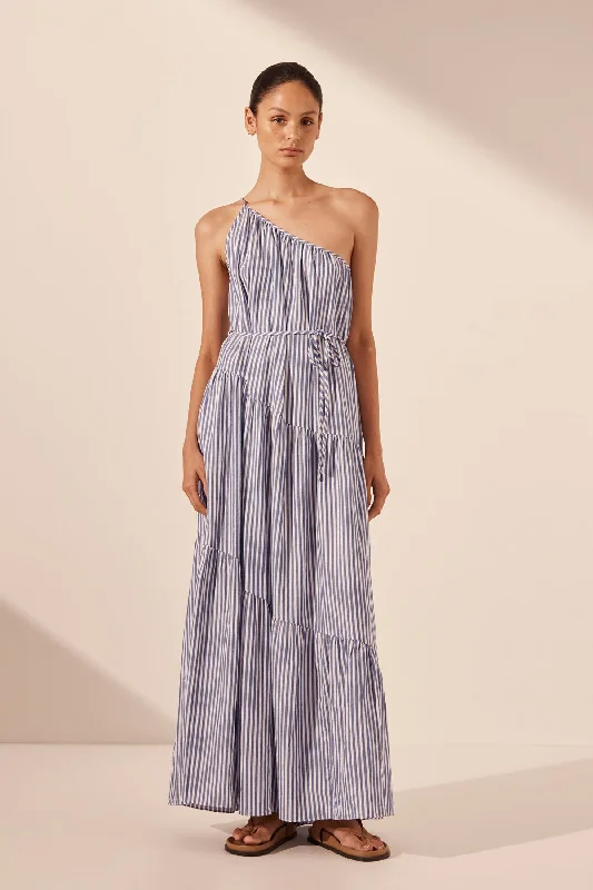 Women’s clothing that fits your personality and style   YASMINE ONE SHOULDER TIERED MAXI DRESS