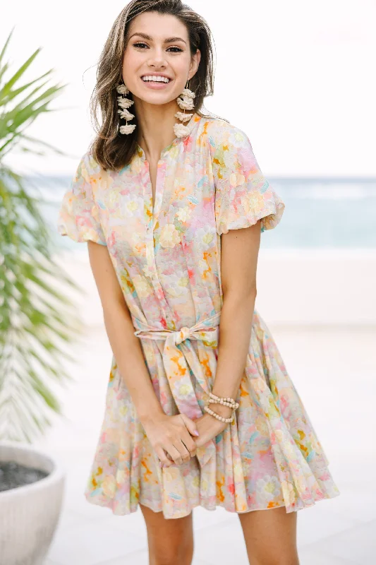 Get noticed with eye-catching women’s fashion   Clear Skies Ahead Pink Abstract Dress