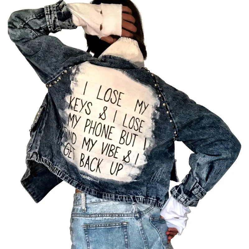 Stylish clothing designed to flatter every woman   'WHERES MY PHONE' DENIM JACKET