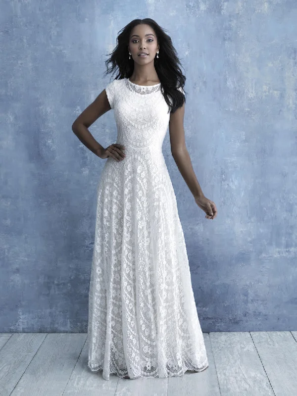 Soft, breathable fabrics for fashionable women   Allure Modest Bridals - M637 Sample Gown