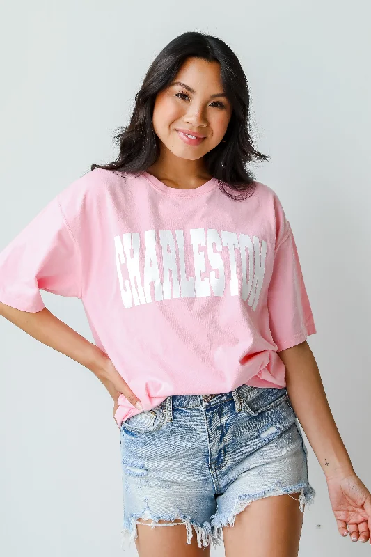 Sporty-chic women’s apparel for active lifestyles   Pink Charleston Tee