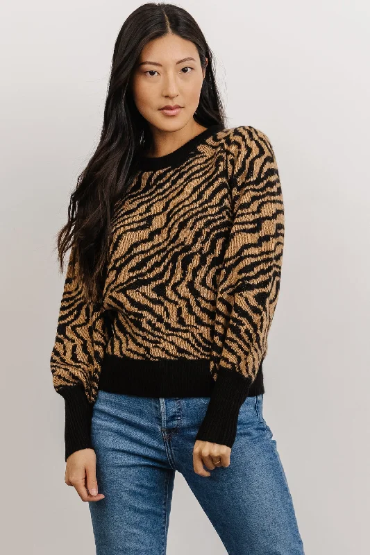 Curated collections for modern, fashionable women   Mariam Knit Sweater | Black + Camel