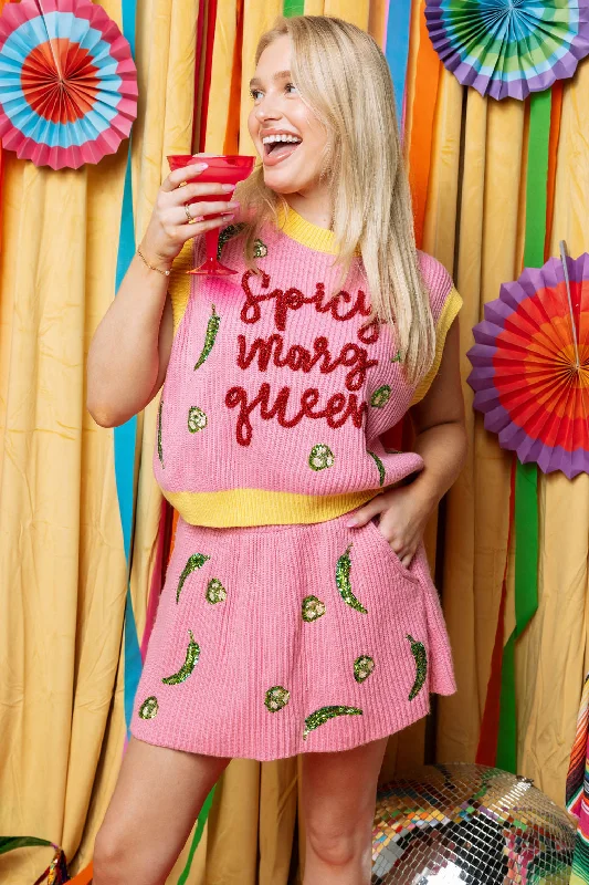 Soft, breathable fabrics for fashionable women   Spicy Marg Queen Sweater Vest