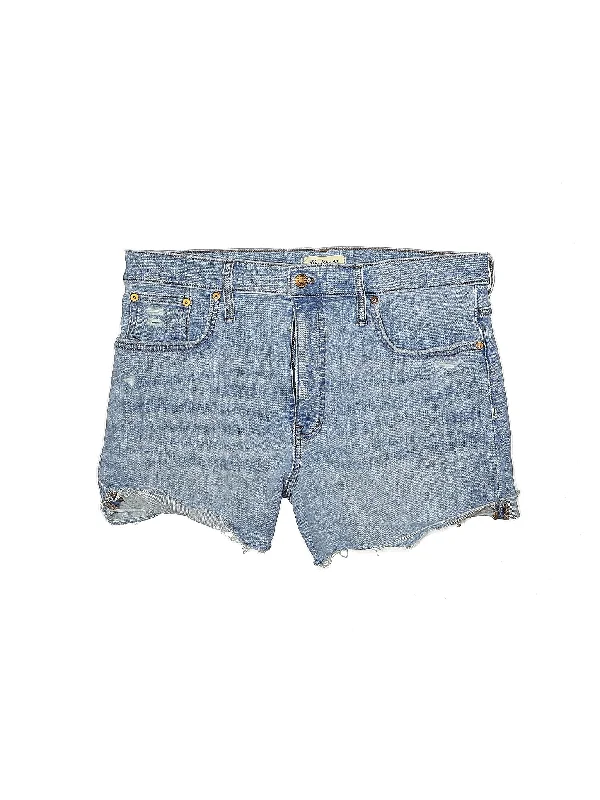 High-Rise Denim Shorts in Medium Wash