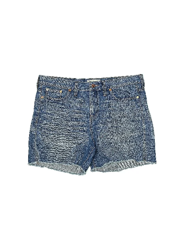 High-Rise Denim Shorts in Medium Wash