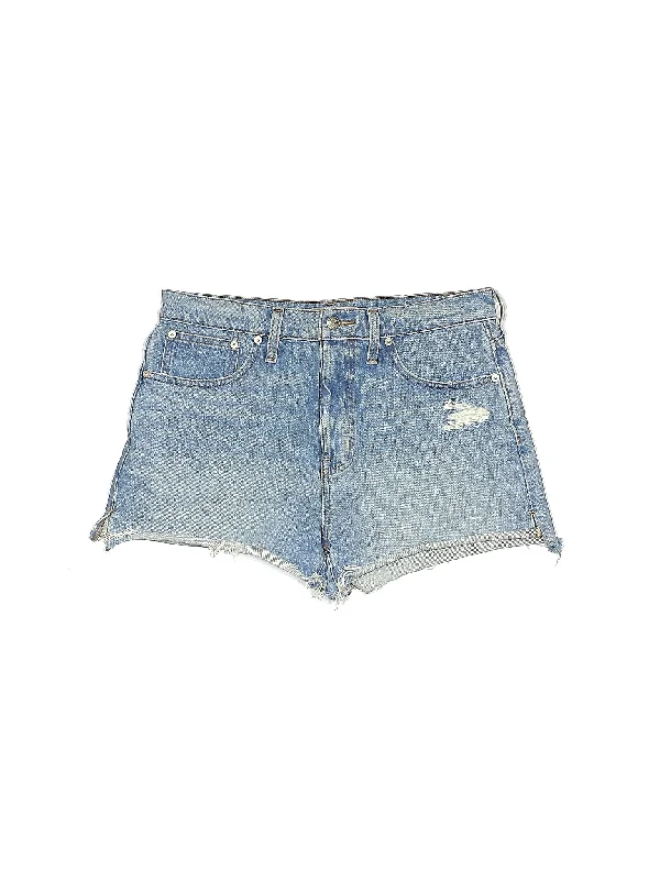 High-Rise Denim Shorts in Medium Wash