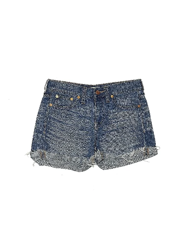 Sustainable fashion for stylish women   Mid-Rise Denim Shorts in Medium Wash