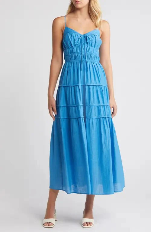 High-quality women’s wear for everyday elegance   Blue Midi Dress