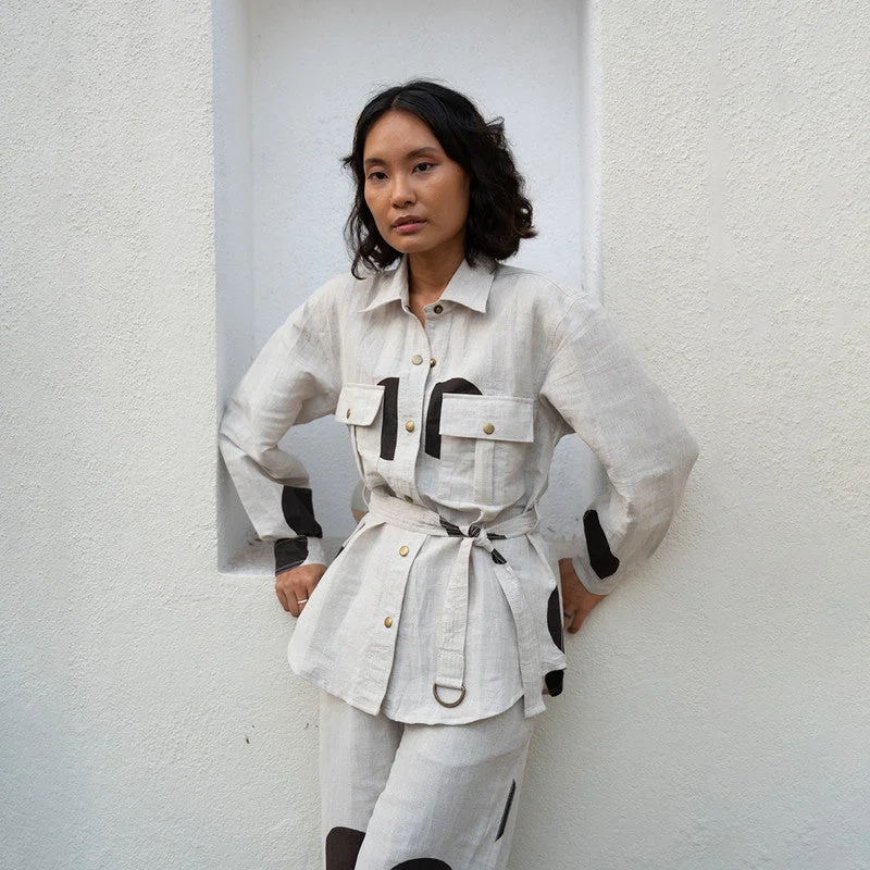 Classic pieces for a timeless wardrobe   Organic Cotton & Hemp Shirt | Printed | Natural
